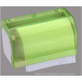 Hotel Publicl Toilet Green Translucent Round Plastic Wall Mounted Kitchen Tissue Paper Towel Holder